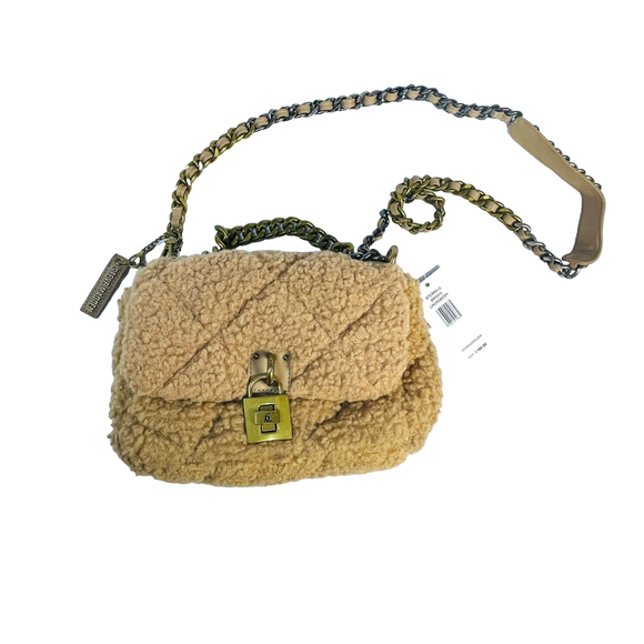 Steve Madden Handbags - $108 - Steve Madden BTerra-G Sherpa Crossbody Bag, Tan Light Brown